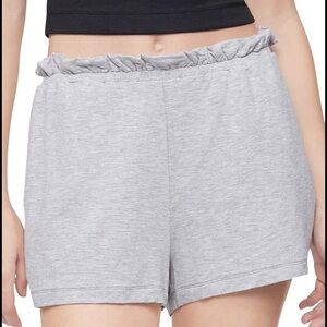 NWT New Calvin Klein Soft Women's sleepwear pajama Gray Shorts ruffle small S